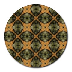 Faux Animal Print Pattern Round Mousepads by GardenOfOphir