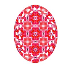 Cute Pretty Elegant Pattern Oval Filigree Ornament (2-side)  by GardenOfOphir