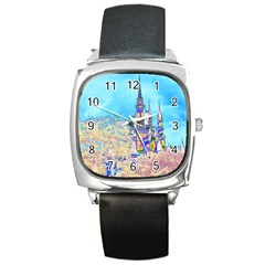 Castle For A Princess Square Metal Watches by Rokinart