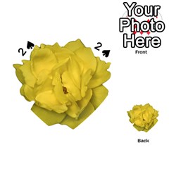 Isolated Yellow Rose Photo Playing Cards 54 (heart)  by dflcprints