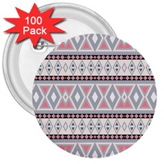 Fancy Tribal Border Pattern Soft 3  Buttons (100 Pack)  by ImpressiveMoments