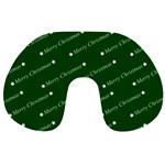 Merry Christmas,text,green Travel Neck Pillows Front