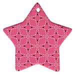 Cute Pretty Elegant Pattern Star Ornament (Two Sides)  Back
