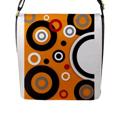 Florescent Orange Vector  Flap Messenger Bag (l)  by OCDesignss
