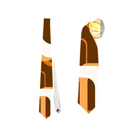 Retro Pattern 1971 Orange Neckties (two Side)  by ImpressiveMoments