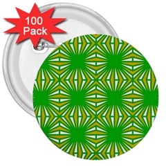 Retro Green Pattern 3  Buttons (100 Pack)  by ImpressiveMoments