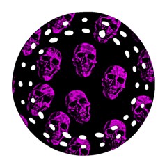 Purple Skulls  Ornament (round Filigree)  by ImpressiveMoments