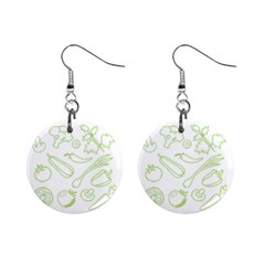 Green Vegetables Mini Button Earrings by Famous