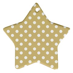 Mint Polka And White Polka Dots Ornament (star)  by GardenOfOphir