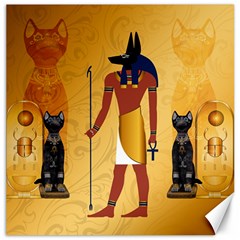 Anubis, Ancient Egyptian God Of The Dead Rituals  Canvas 20  X 20   by FantasyWorld7