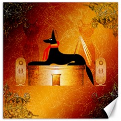 Anubis, Ancient Egyptian God Of The Dead Rituals  Canvas 16  X 16   by FantasyWorld7