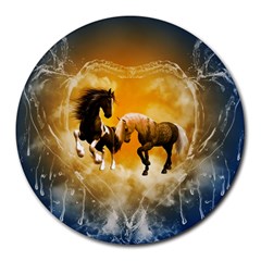 Wonderful Horses Round Mousepads by FantasyWorld7