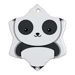 Kawaii Panda Snowflake Ornament (2-Side) Front