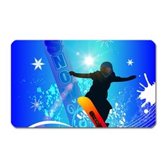 Snowboarding Magnet (rectangular) by FantasyWorld7