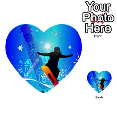 Snowboarding Multi-purpose Cards (heart)  by FantasyWorld7