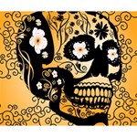 Sugar Skull In Black And Yellow Deluxe Canvas 14  x 11  14  x 11  x 1.5  Stretched Canvas