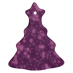 Snow Stars Lilac Christmas Tree Ornament (2 Sides) by ImpressiveMoments