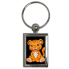Little Tiger Key Chain (rectangle) by Ellador