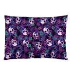 Flowers and Skulls Pillow Case (Two Sides) Back