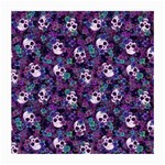 Flowers and Skulls Glasses Cloth (Medium, Two Sided) Front