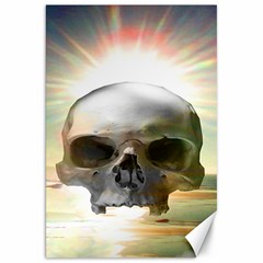 Skull Sunset Canvas 20  X 30   by icarusismartdesigns