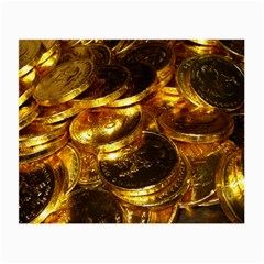 Gold Coins 1 Small Glasses Cloth (2-side) by trendistuff