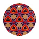 Triangles honeycombs and other shapes pattern			Ornament (Round) Front