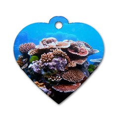Coral Outcrop 2 Dog Tag Heart (one Side) by trendistuff