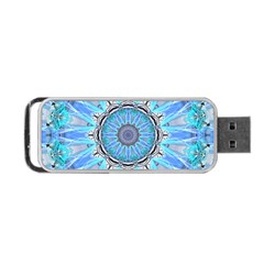 Sapphire Ice Flame, Light Bright Crystal Wheel Portable Usb Flash (one Side) by DianeClancy