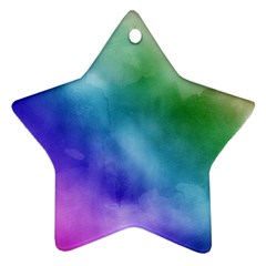 Rainbow Watercolor Star Ornament (two Sides)  by StuffOrSomething