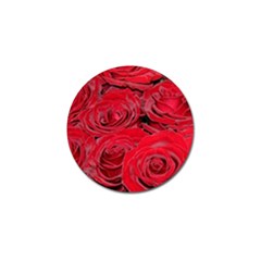 Red Love Roses Golf Ball Marker by yoursparklingshop