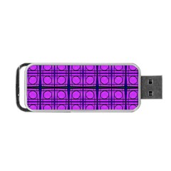 Bright Pink Mod Circles Portable Usb Flash (two Sides) by BrightVibesDesign