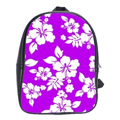 Purple Hawaiian School Bags(large)  by AlohaStore