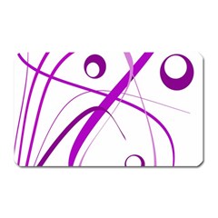 Purple Elegant Design Magnet (rectangular) by Valentinaart