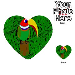 Toucan Multi-purpose Cards (heart)  by Valentinaart