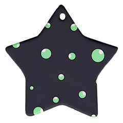 Green Bubbles Ornament (star)  by Valentinaart