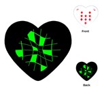 Green abstract flower Playing Cards (Heart)  Front