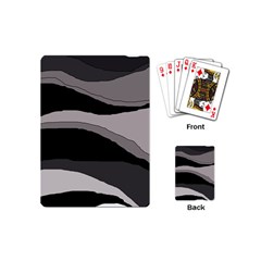 Black And Gray Design Playing Cards (mini)  by Valentinaart