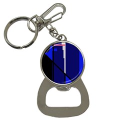 Blue Abstraction Bottle Opener Key Chains by Valentinaart