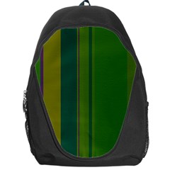 Green Elegant Lines Backpack Bag by Valentinaart