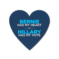 Bernie Has My Heart, Hillary Has My Vote Magnet (heart) by blueamerica