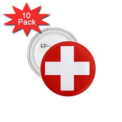 National Flag Of Switzerland 1 75  Buttons (10 Pack) by abbeyz71
