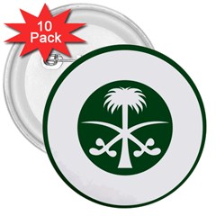 Roundel Of The Royal Saudi Air Force 3  Buttons (10 Pack)  by abbeyz71
