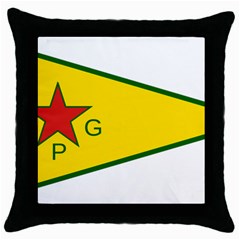 Flag Of The People s Protection Units Throw Pillow Case (black) by abbeyz71