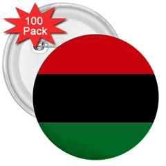 Pan African Flag  3  Buttons (100 Pack)  by abbeyz71