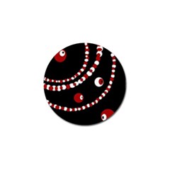 Red Pearls Golf Ball Marker by Valentinaart