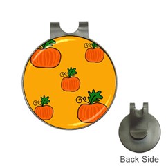 Thanksgiving Pumpkins Pattern Hat Clips With Golf Markers by Valentinaart