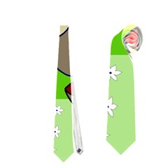 Butterfly And Rhino Neckties (two Side)  by Valentinaart