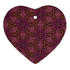 Fuchsia Abstract Shell Pattern Ornament (heart)  by TanyaDraws