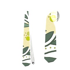 Green Floral Pattern Neckties (two Side)  by Valentinaart